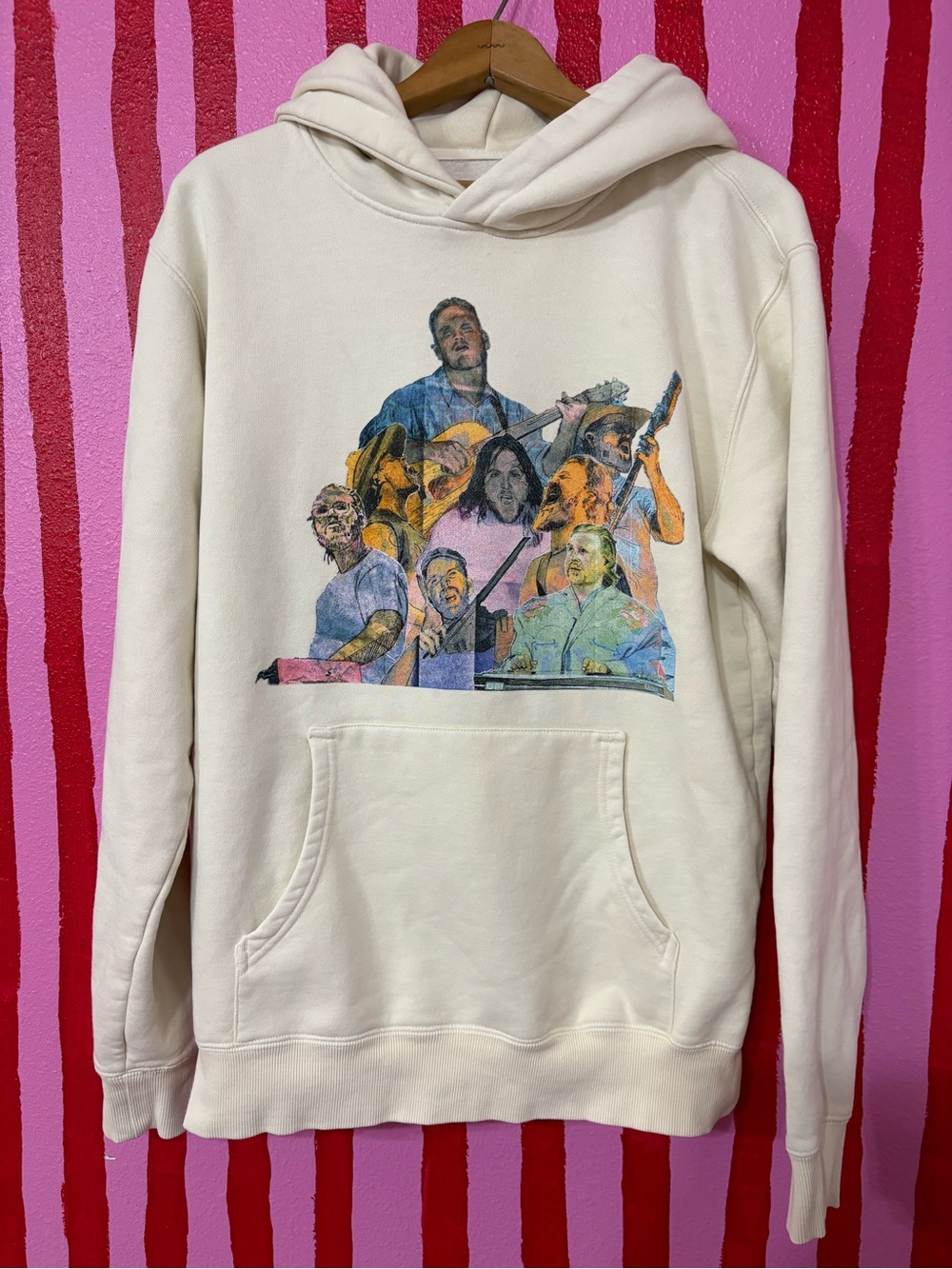 Zach Bryan Tour Cream Graphic Pullover Hoodie